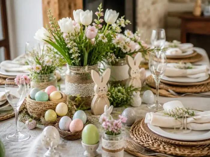 Come abbellire la tavola con decorazioni fai da te per pasqua