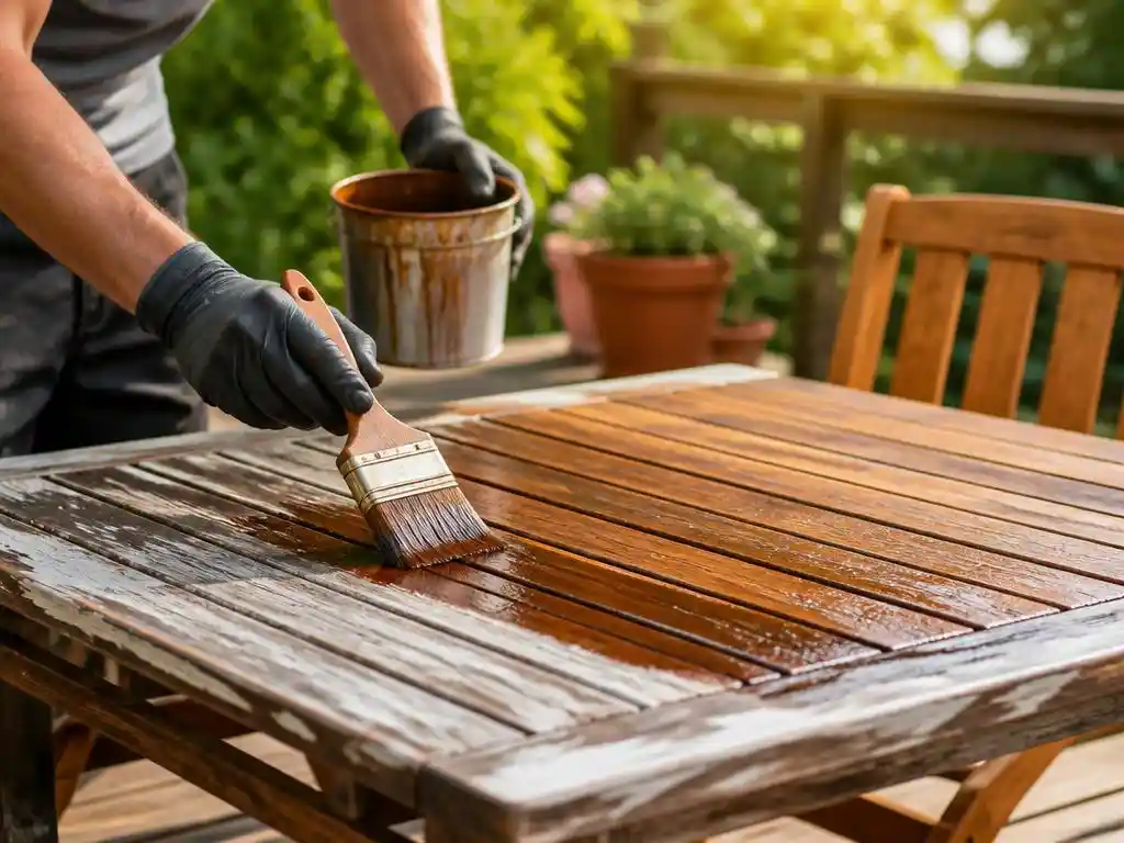 Come applicare la pittura per legno da esterno su arredi rovinati