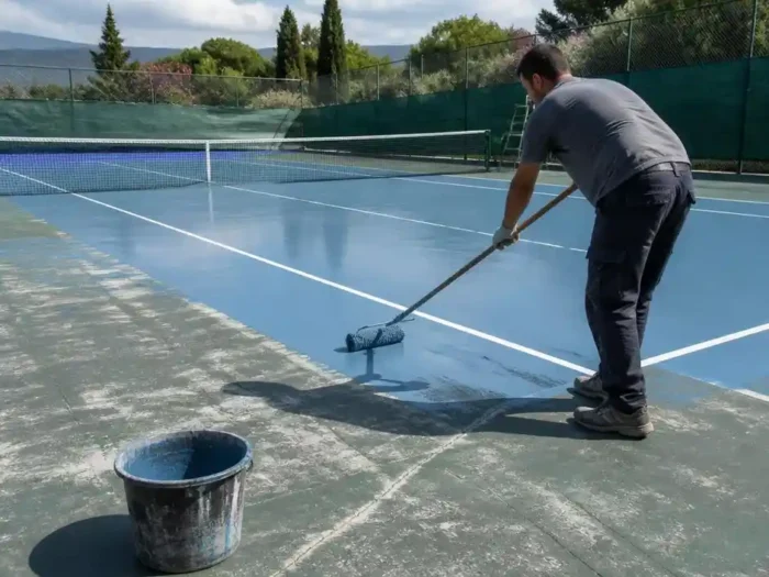 Come rigenerare e curare un campo da tennis in cemento