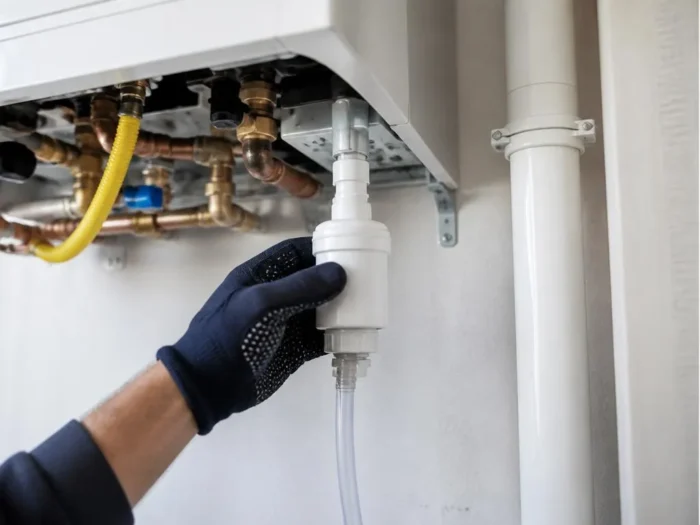 Gestione efficiente del sistema di scarico condensa caldaia