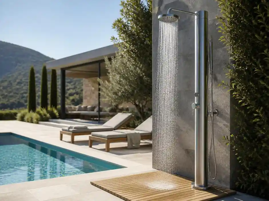 Guida completa alle docce per esterno piscina di design