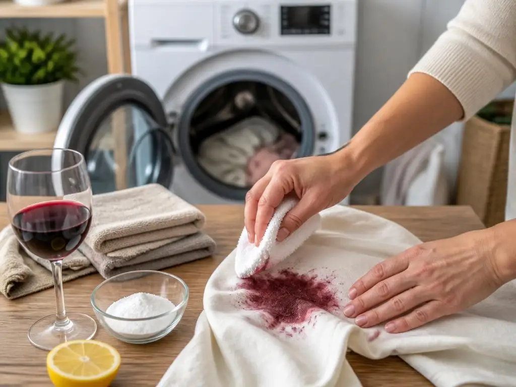 Segreti per eliminare le macchie di vino dai tessuti in lavatrice
